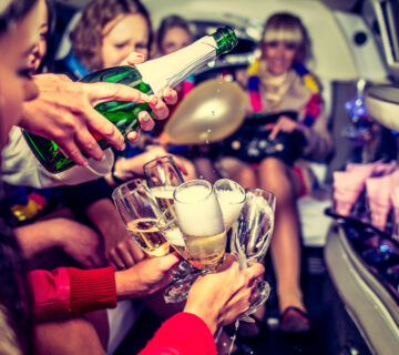 Hen-party with champagne