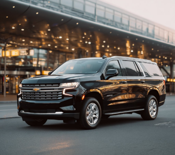 Seatac airport car service pickup where your driver actually meets you black suv 360x320