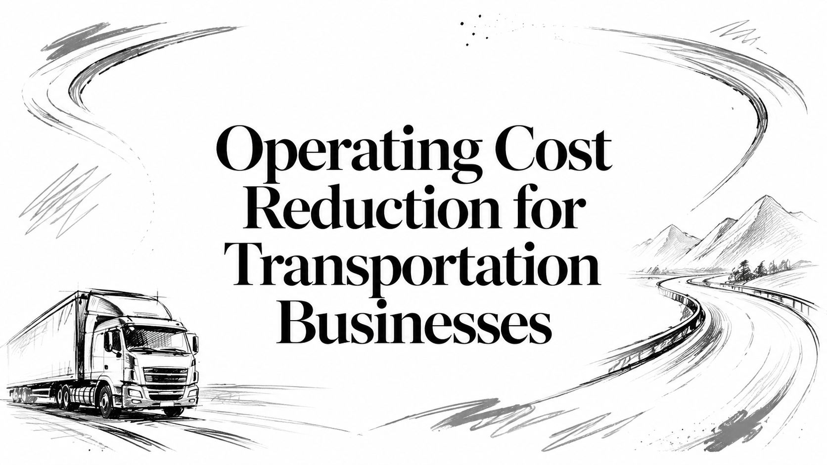 Operating cost reduction truck transport