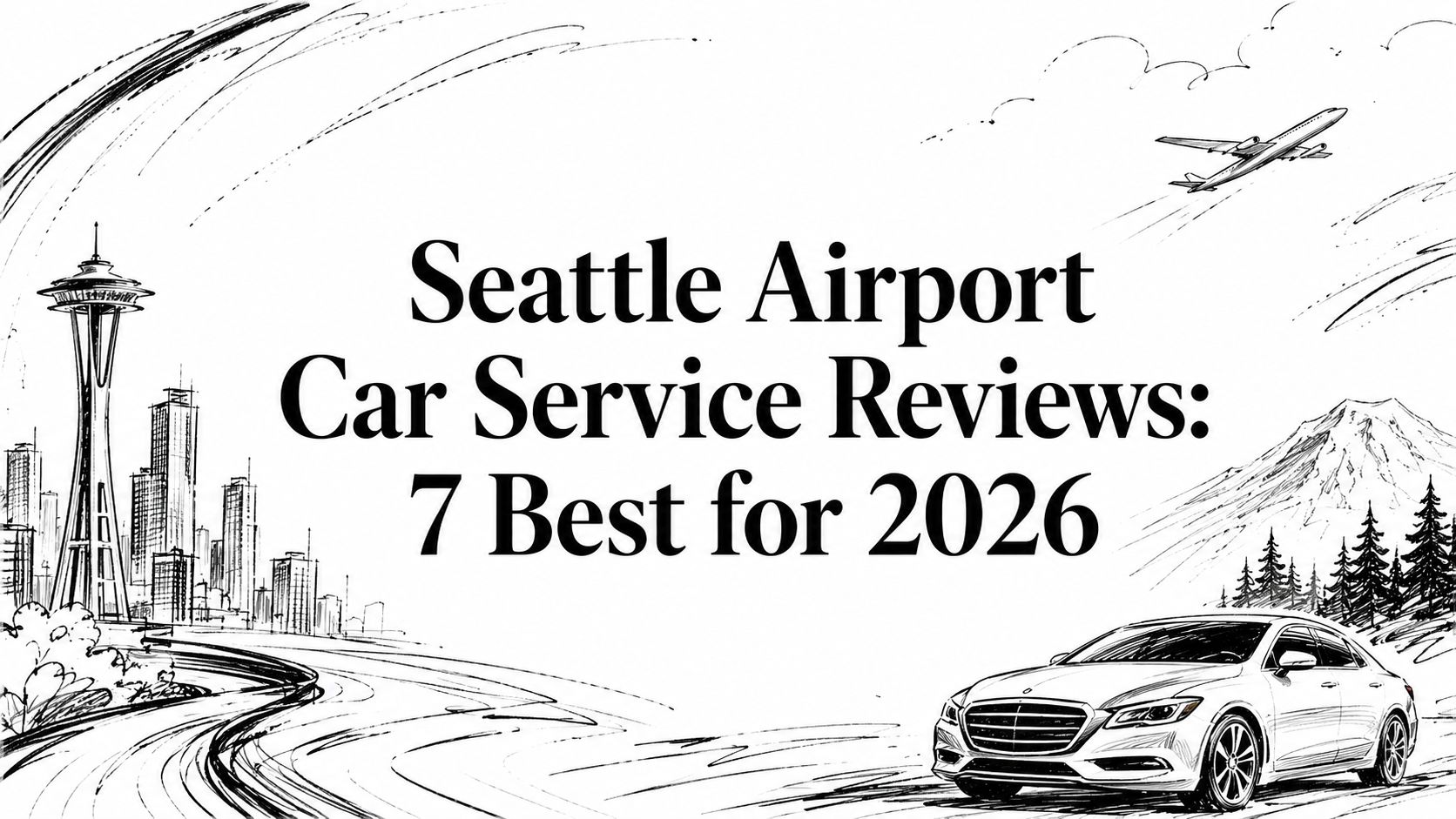 Seattle airport car service reviews travel illustration