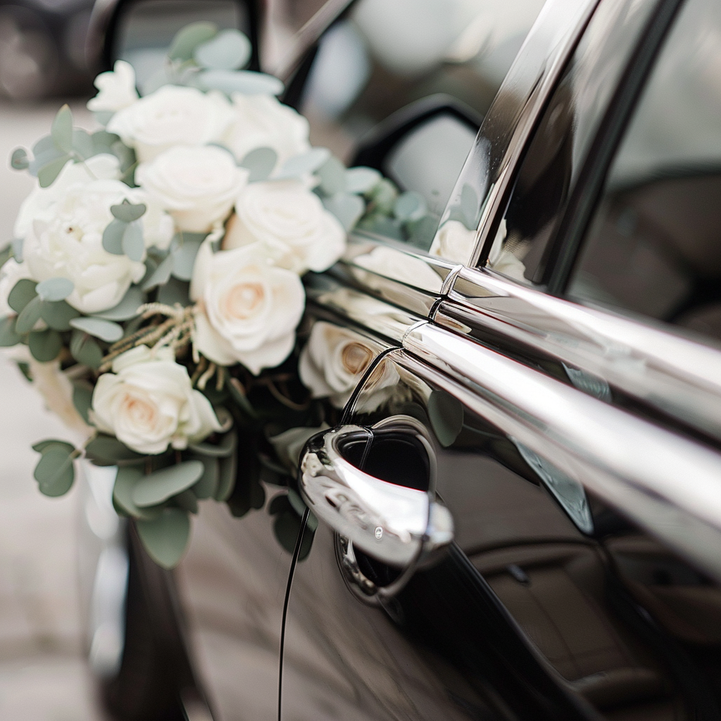 All Black Limo wedding send-off Seattle