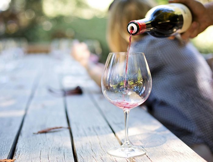 wine toasting